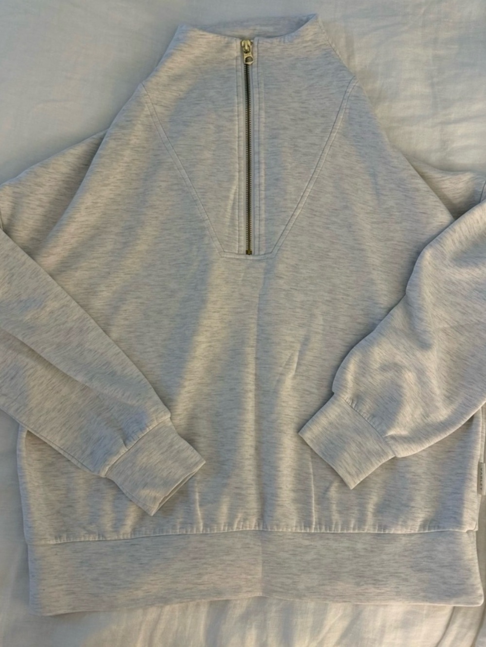 Varley Light Grey Half-Zip Sweater